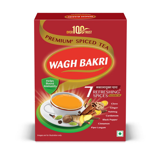 Wagh Bakri Masala Chai Spiced Tea - 250g Unique Blend of 7 Refreshing Spices
