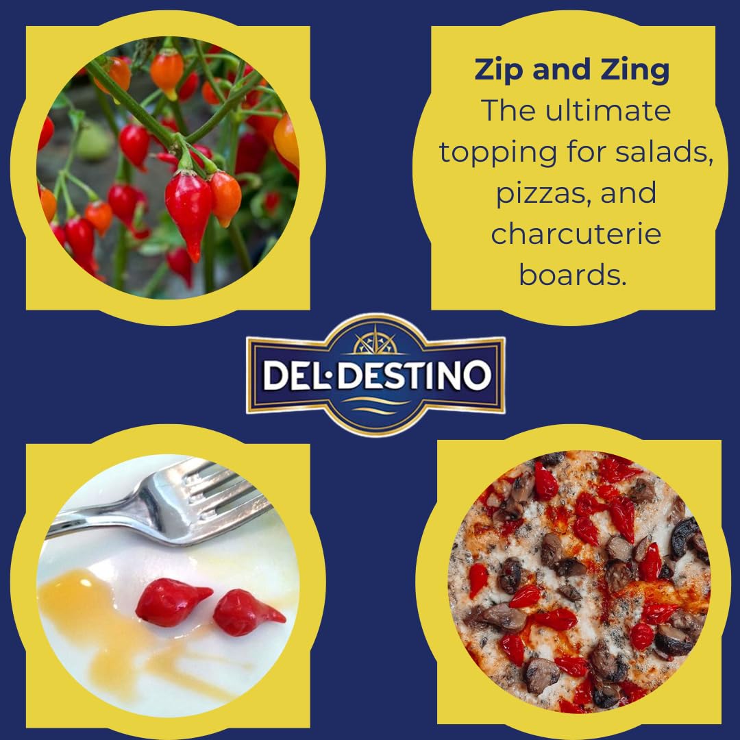 Del Destino Red Sweety Drop Miniature Peppers Tin, 28 Oz