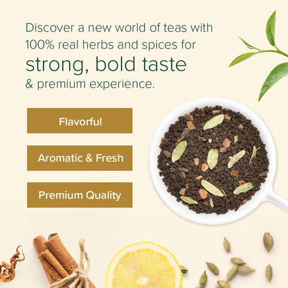 VAHDAM Top 10 Favourites Tea Sampler Set | Loose Leaf Tea (50+ Cups) | Tea Variety Pack with Green, Herbal, Black & Chai Brew | Vacuum Sealed For Freshness | Brew Hot & Cold