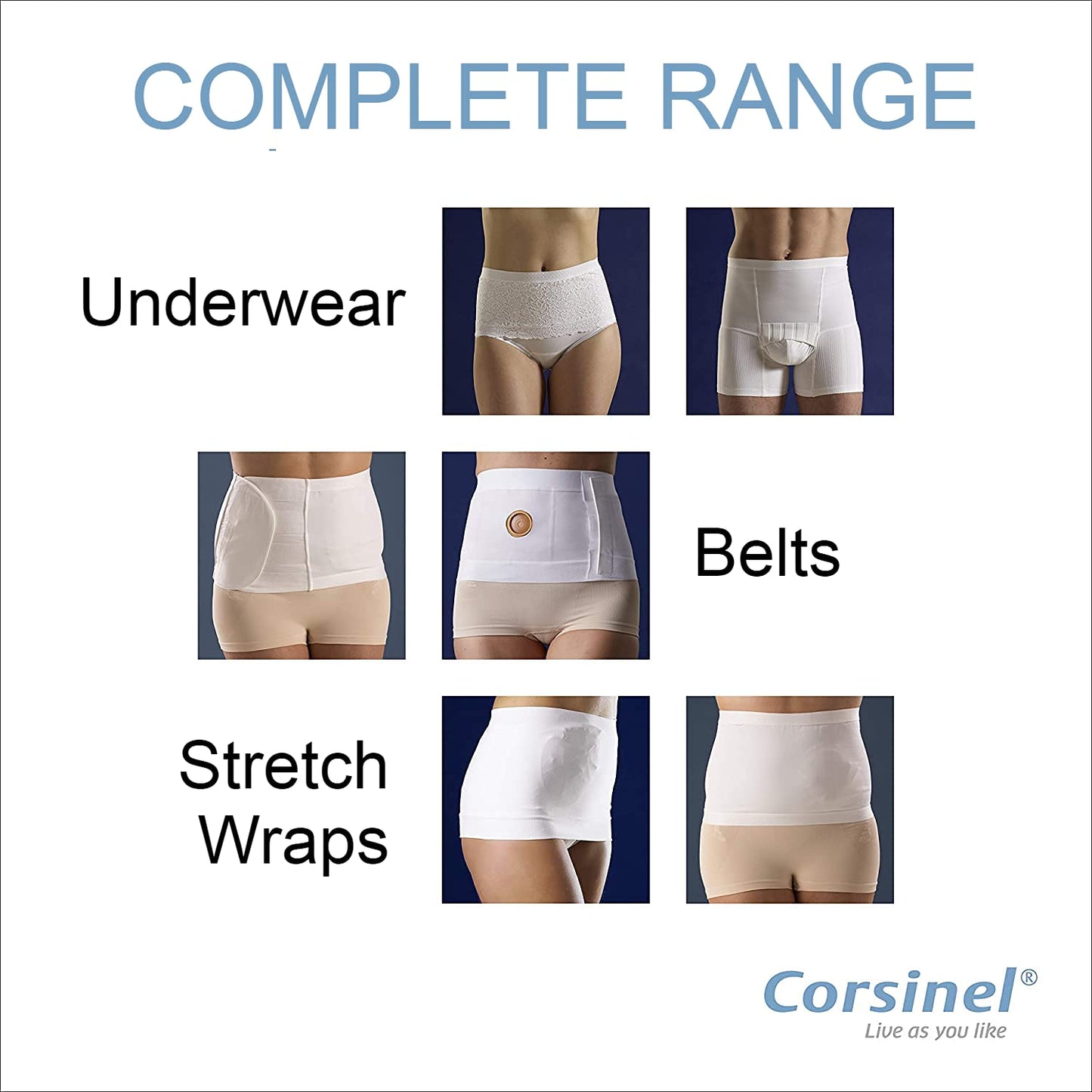 StomaSafe Plus Ostomy/Hernia Support Garment Light by TYTEX (Beige, M/L), 41-1/2" - 49-1/2" Hip Circumference