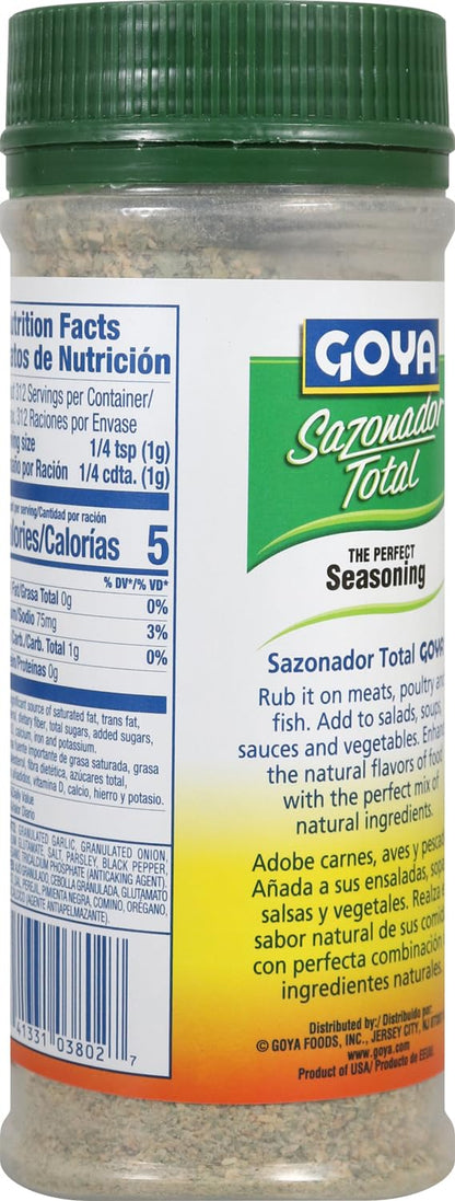 Goya Foods Sazonador Total Seasoning with Pepper, 11 Ounce (Pack of 12)