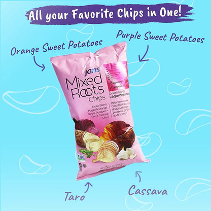Mixed Roots Chips - All Natural Vegetable Chips (Rosemary Garlic, 8 oz) | Trans Fat & Cholesterol Free | Gluten Free & Non-GMO | No Preservatives Exotic Roots