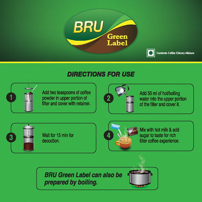 BRU Green Label Coffee 17.6oz