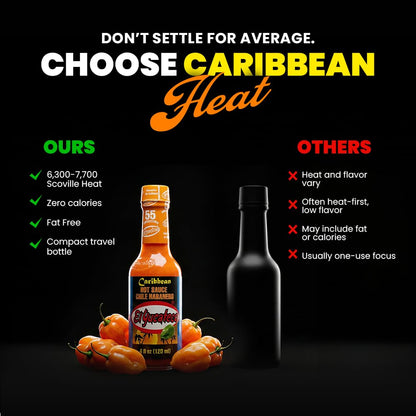 El Yucateco Caribbean Habanero Hot Sauce, Authentic Mexican Caribbean Style, Habanero Pepper Sauce, 4 fl oz Bottles, Pack of 1