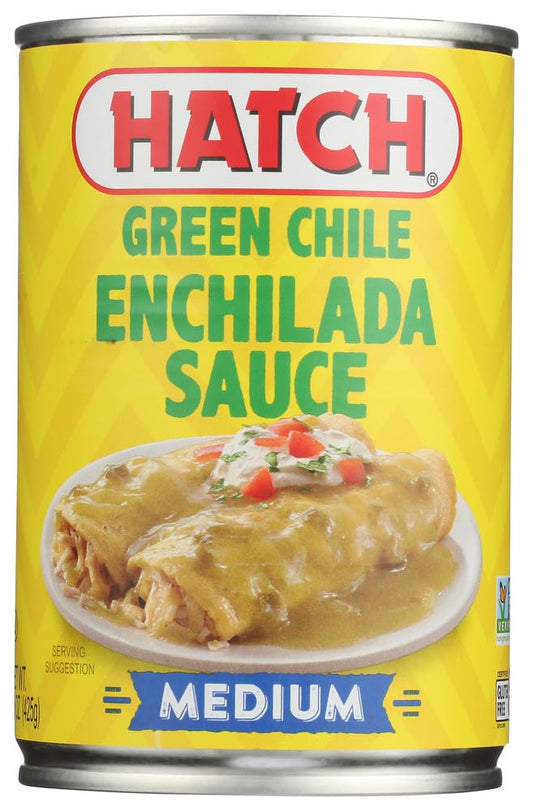 Hatch Green Chili Enchilada Sauce Medium, 15 -Oz. (Pack of 6)