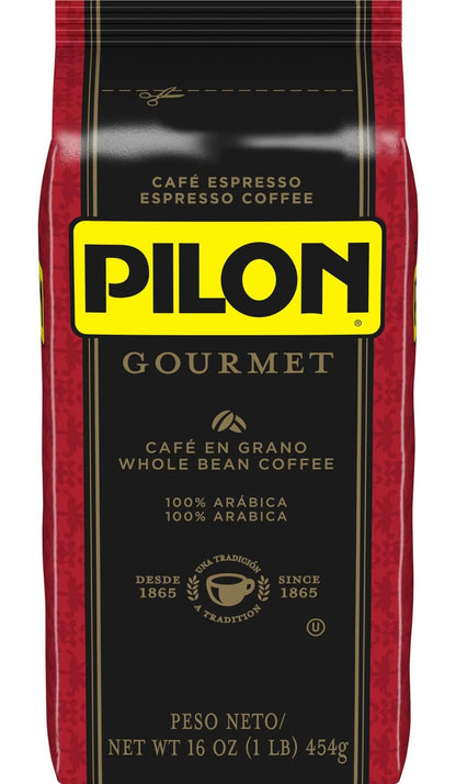 Pilon Gourmet Whole Bean Restaurant Blend Espresso Coffee, 16 Ounce