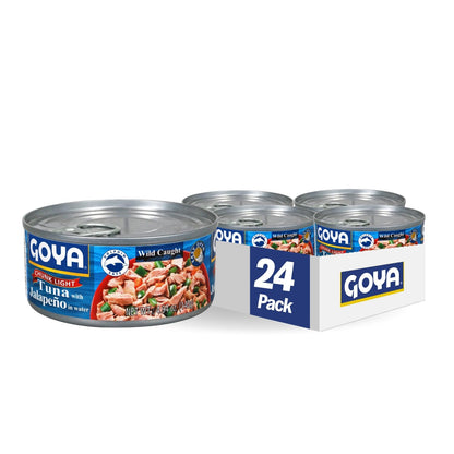 Goya Foods Chunk Light Tuna with Jalapeño, Wild Caught, 4.94 Ounce (Pack of 24)