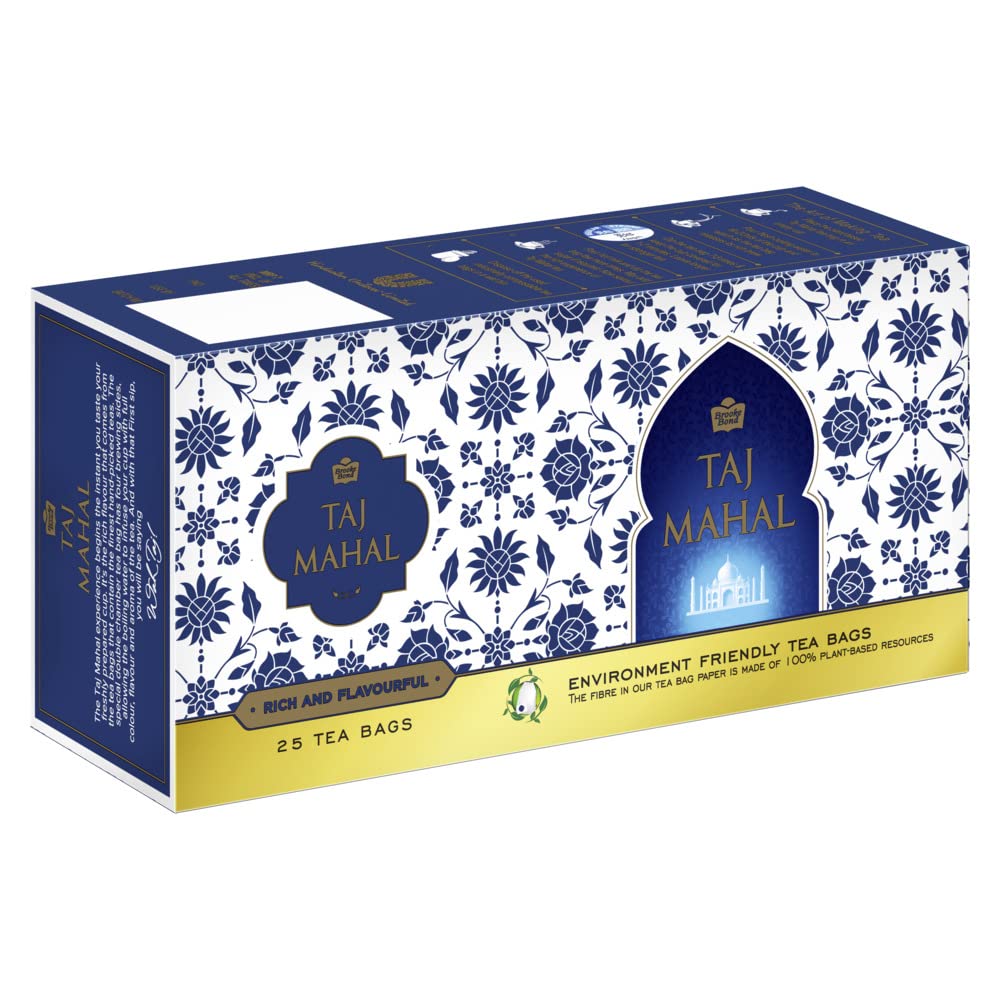 Taj Mahal Brooke Bond Leaf 25n Tea Bags 50 Grams