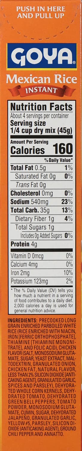 Goya Foods Instant Mexican Rice, Chicken Flavor, 6 Ounce (Pack of 24)