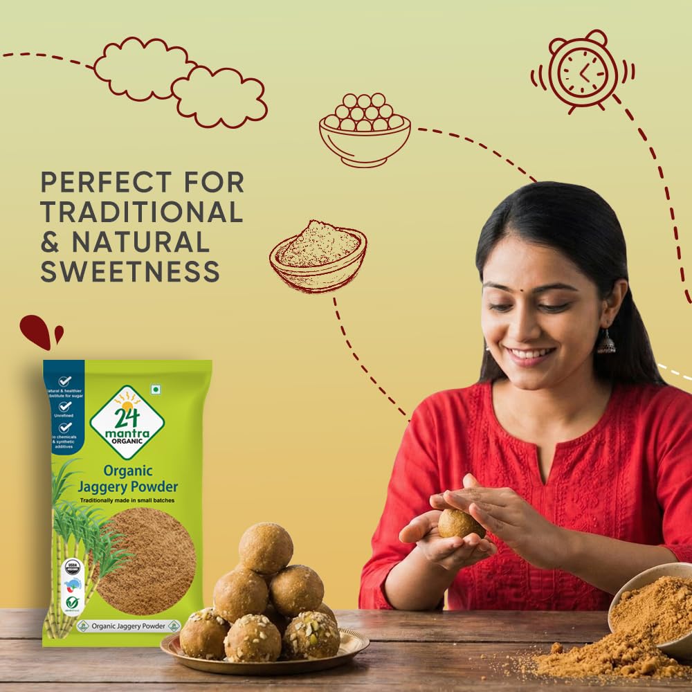 24 Mantra Organic Jaggery Powder (500g)