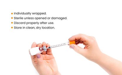 BH Supplies Insulin Syringes U-100 31G 1ml/cc 5/16" (8mm) Pack of 100 Pcs