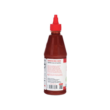 Lee Kum Kee Sriracha Chili Sauce Plastic Bottle (18 oz - 1 Pack), Gluten Free, Non-GMO, Vegan, Spicy, Hot and Sweet with a Hint of Garlic, Perfect for Stir-Fries, Dipping Sauces, Drizzling, Noodles, Marinades, and Dumplings