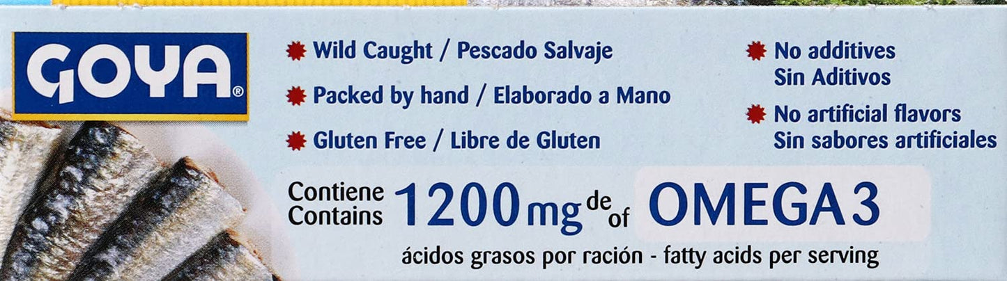 Goya Foods Premium Sardines in Olive Oil, 4.25 Ounce (Pack of 25)