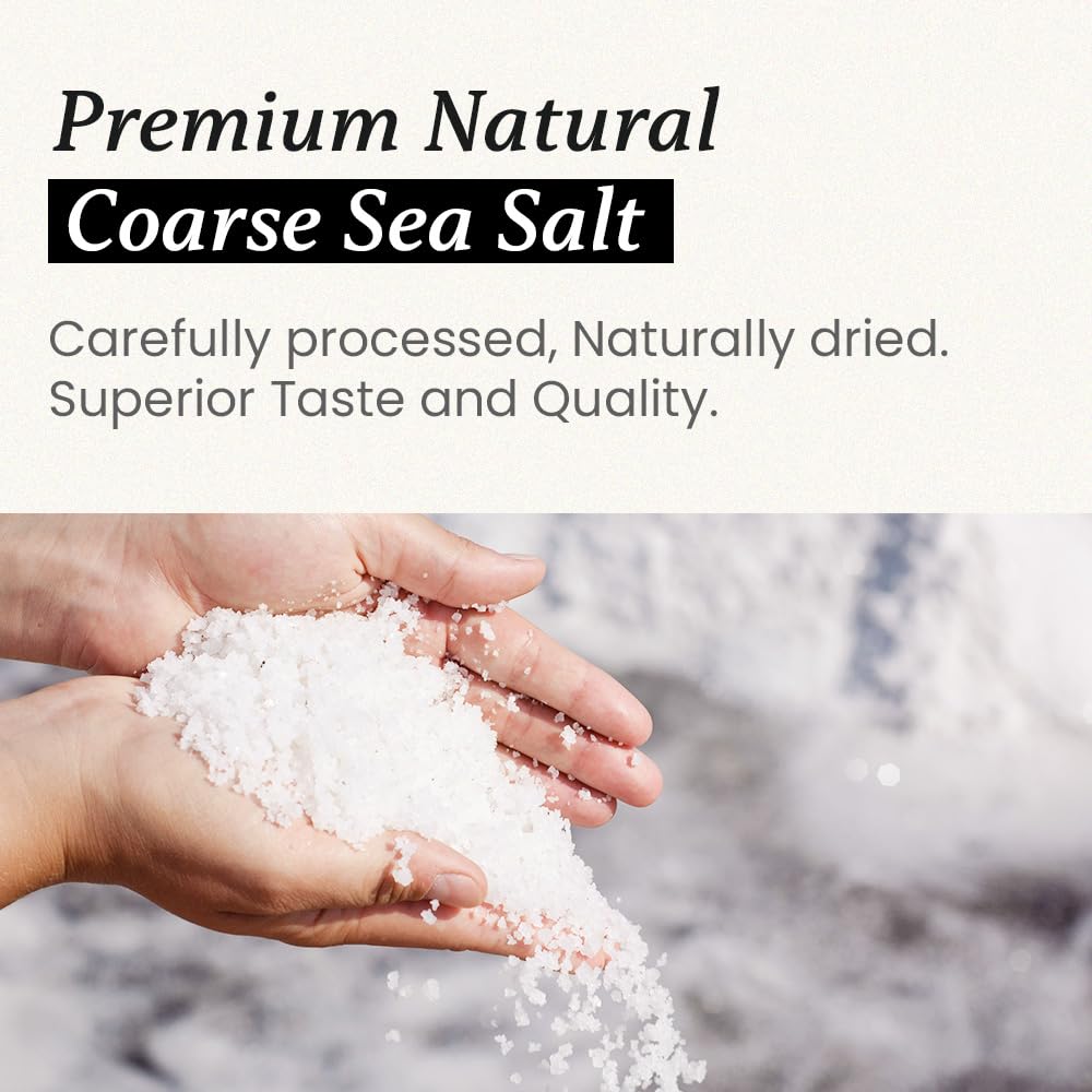 Chung Jung One Korean Premium Natural Coarse Sea Salt for Kimchi Brining, the Jewel of Sinan Island, 1kg, (2.2lbs) 1 Pack