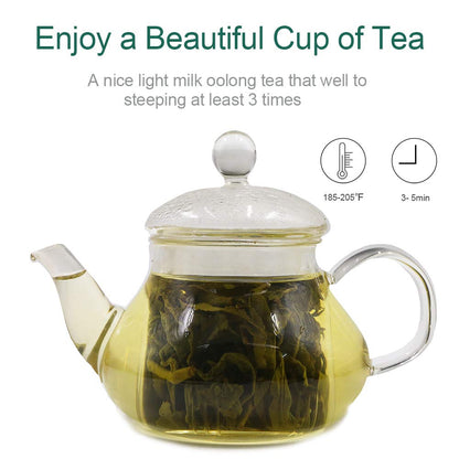 FullChea Milk Oolong Tea - Loose Leaf - Taiwan High Mountain Jin Xuan - Naturally Milky & Silky - 8oz / 226g