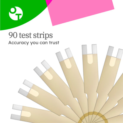 OneTouch Verio Test Strips - 90 Count - Diabetic Test Strips for Blood Glucose Meter & Daily Blood Sugar Levels - 30 Count/Pack (3 Pack)