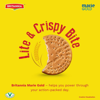 Britannia Marie Gold Cookies 21.16oz (600g) - Crispy Tea Time Snack - Delicious Grocery Cookies (Pack of 1)