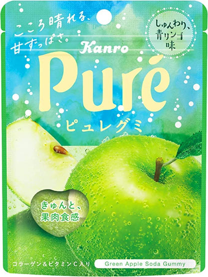 Japanese Kanro Pure Gummy Candies:Fruit-flavored 1.97 Oz. (2 each)