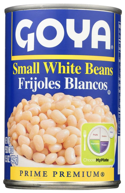 Goya Small White Beans Habichuelas Blancas 15.5 Oz. Pack Of 6.