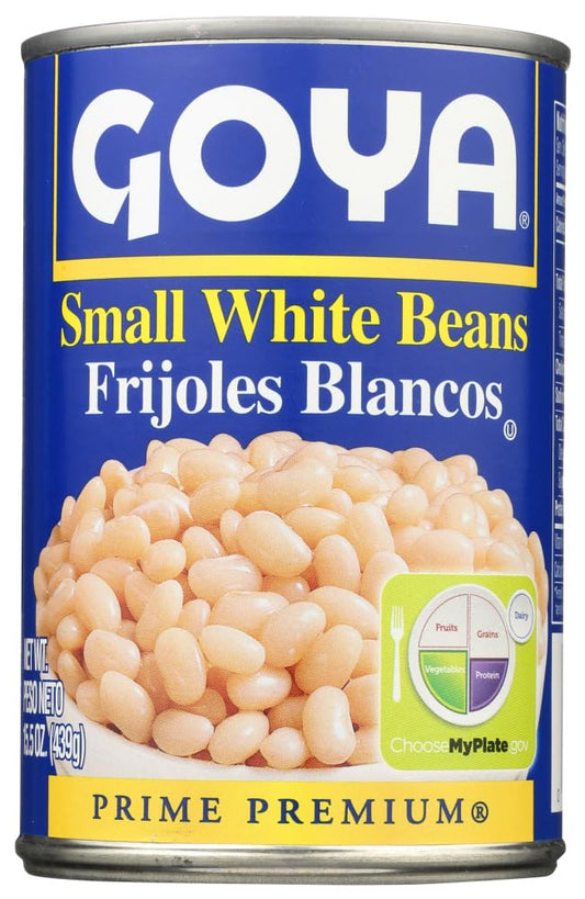 Goya Small White Beans Habichuelas Blancas 15.5 Oz. Pack Of 6.