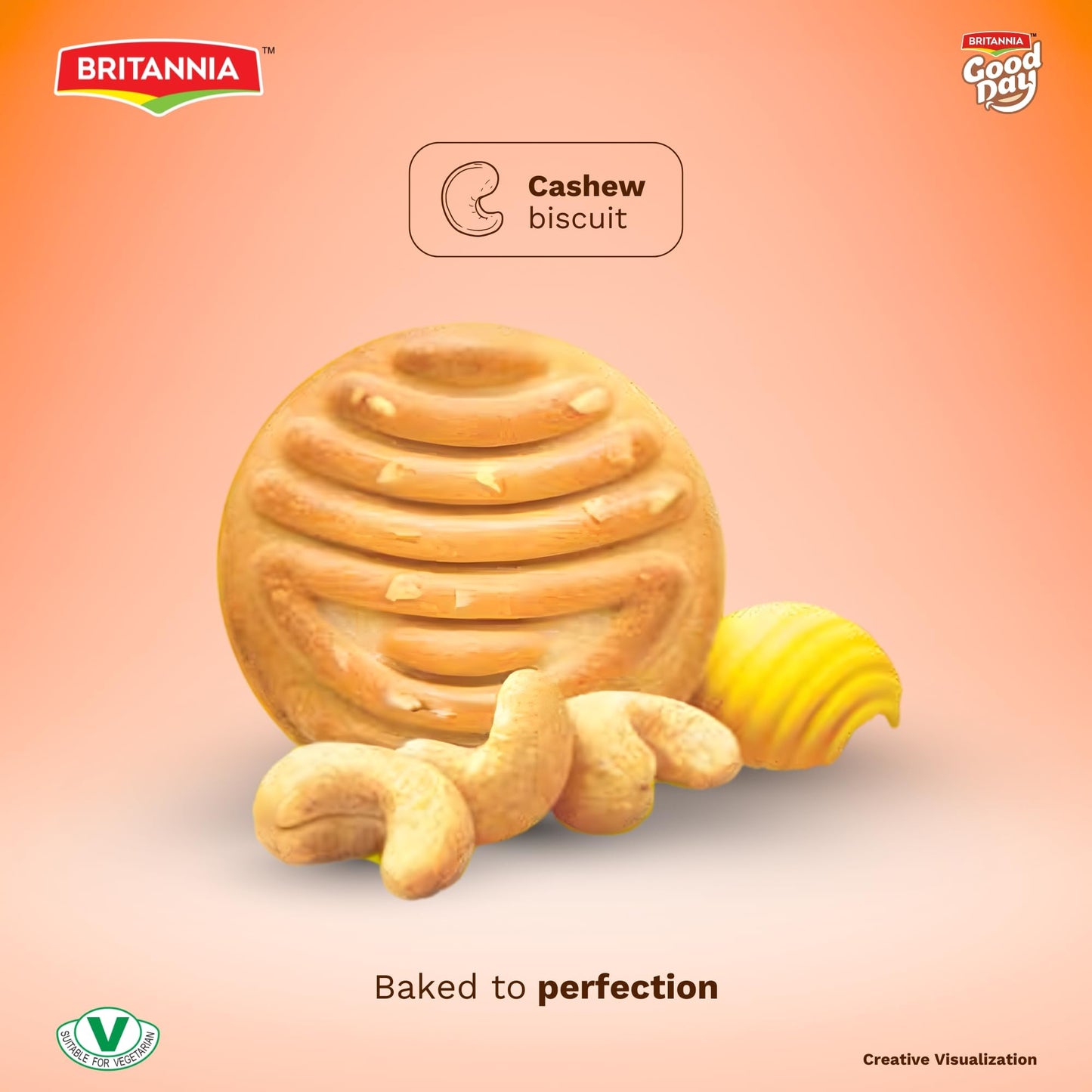 Britannia Good Day Cashew Cookies, 231g (8.1 oz) – Crunchy Cashew Biscuits, Perfect Tea-Time & Anytime Snack