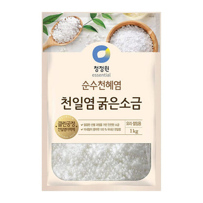 Chung Jung One Korean Premium Natural Coarse Sea Salt for Kimchi Brining, the Jewel of Sinan Island, 1kg, (2.2lbs) 1 Pack