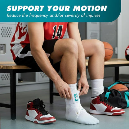 Med Spec ASO Ankle Stabilizer - Lace Up Ankle Brace for Sprained Ankle and Peroneal Tendonitis, Orthopedic Ankle Support for Men, Women, Adults, Teens and Kids, Sports Injury Recovery