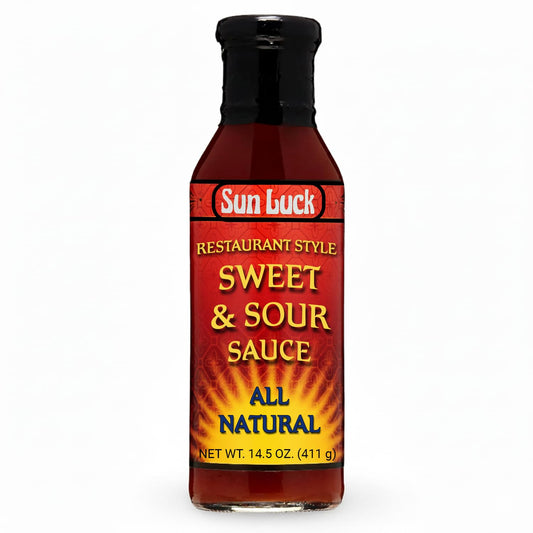 Sun Luck Restaurant Sweet & Sour Sauce 14.5 oz Bottle – Classic Sweet-Tangy Dipping Sauce for Egg Rolls & Appetizers; Great Marinade & Glaze for Chicken & Pork.
