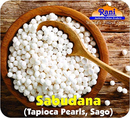 Rani Sabudana (Tapioca/Sago) Pearls 48oz (3lbs) 1.36kg Bulk PET Jar~ All Natural | Vegan | No Colors | NON-GMO | Indian Origin