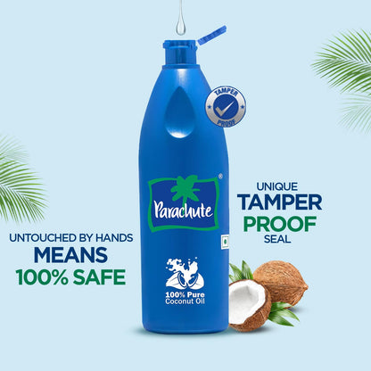 Parachute 100% Pure and Natural Unrefined Coconut Oil | No Chemicals & Added Preservatives | 18.8 fl oz