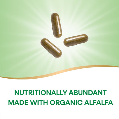Nature's Way Alfalfa, Made With Organic Alfalfa, 1,215 mg per 3-capsule serving, Alfalfa Herbal Capsule, Gluten Free, Vegan, 100 Capsules (Packaging May Vary)