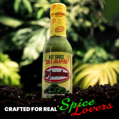 El Yucateco Jalapeño Hot Sauce, Authentic Mexican Green Jalapeo Pepper Sauce, Mild Heat, 5 fl oz, Pack of 1
