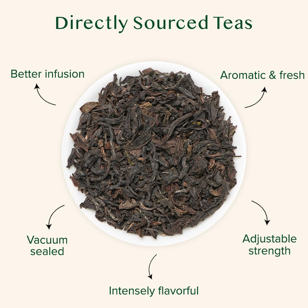 VAHDAM, High Mountain Oolong Tea Leaves From Himalayas (50+ Cups, 3.53oz) Strong & Robust Oolong Tea | High Elevation Grown | Vacuum Sealed | Brew Hot, Iced, Kombucha Tea | Loose Leaf Tea