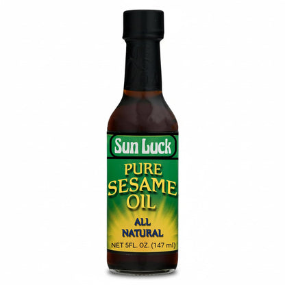 Sun Luck Pure Sesame Oil 5 oz Bottle – Aromatic Toasted Sesame Flavor for Stir-Fry, Marinades, Dressings & Dumpling Dipping; Authentic Asian Pantry Staple.