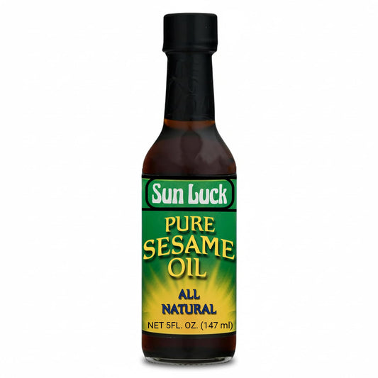 Sun Luck Pure Sesame Oil 5 oz Bottle – Aromatic Toasted Sesame Flavor for Stir-Fry, Marinades, Dressings & Dumpling Dipping; Authentic Asian Pantry Staple.