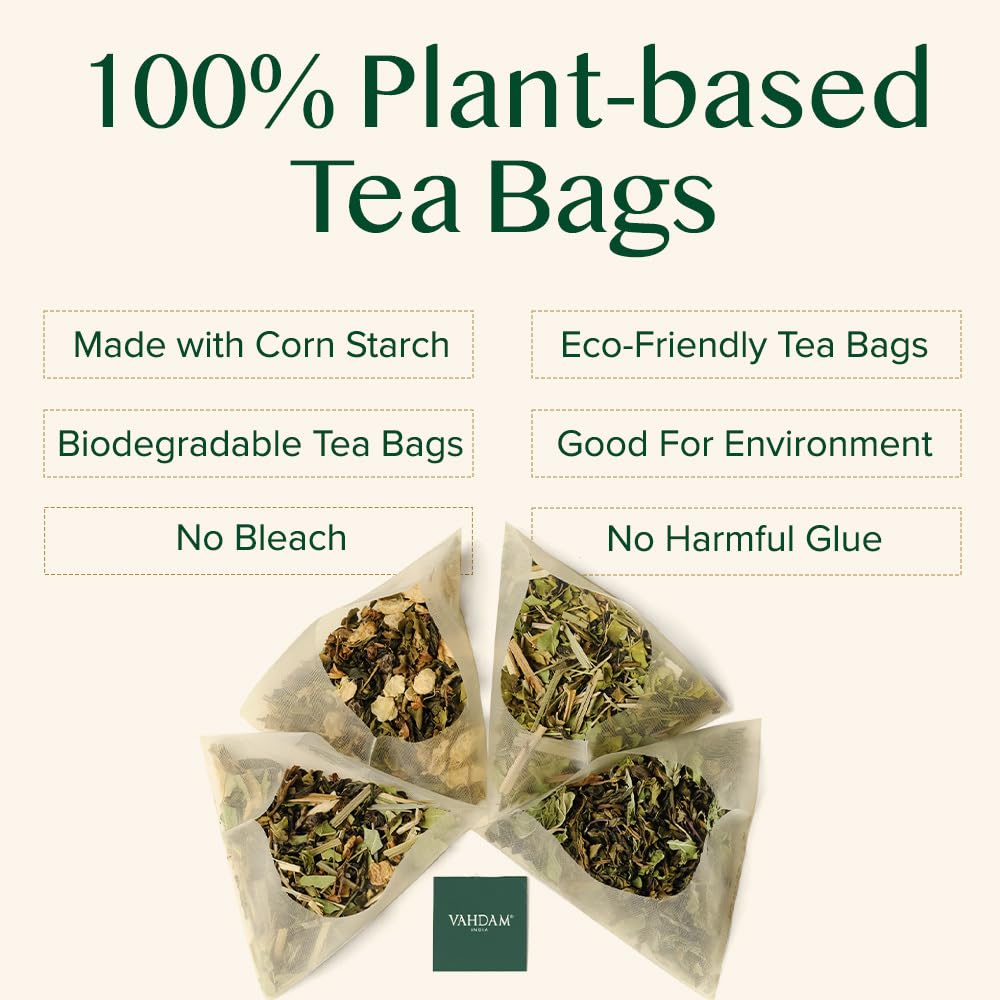 VAHDAM, India's Original Masala Chai Tea (30 Pyramid Tea Bags) Non GMO, Gluten Free, No Artificial Flavors | Blended w/Exotic Spices | Chai Tea Bags | Resealable Ziplock Pouch