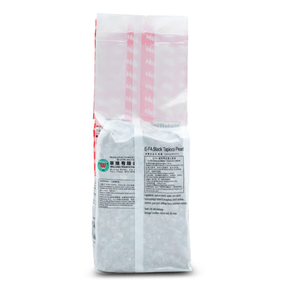 E-FA BRAND Black Tapioca Pearls (Boba), Quick Cook Tapioca Pearls for Bubble Tea, Microwave Ready in 3 Minutes, Fresh Chewy Texture, Milk Tea & Dessert Topping, Halal Certified, 2.2 LB (Pack of 1)