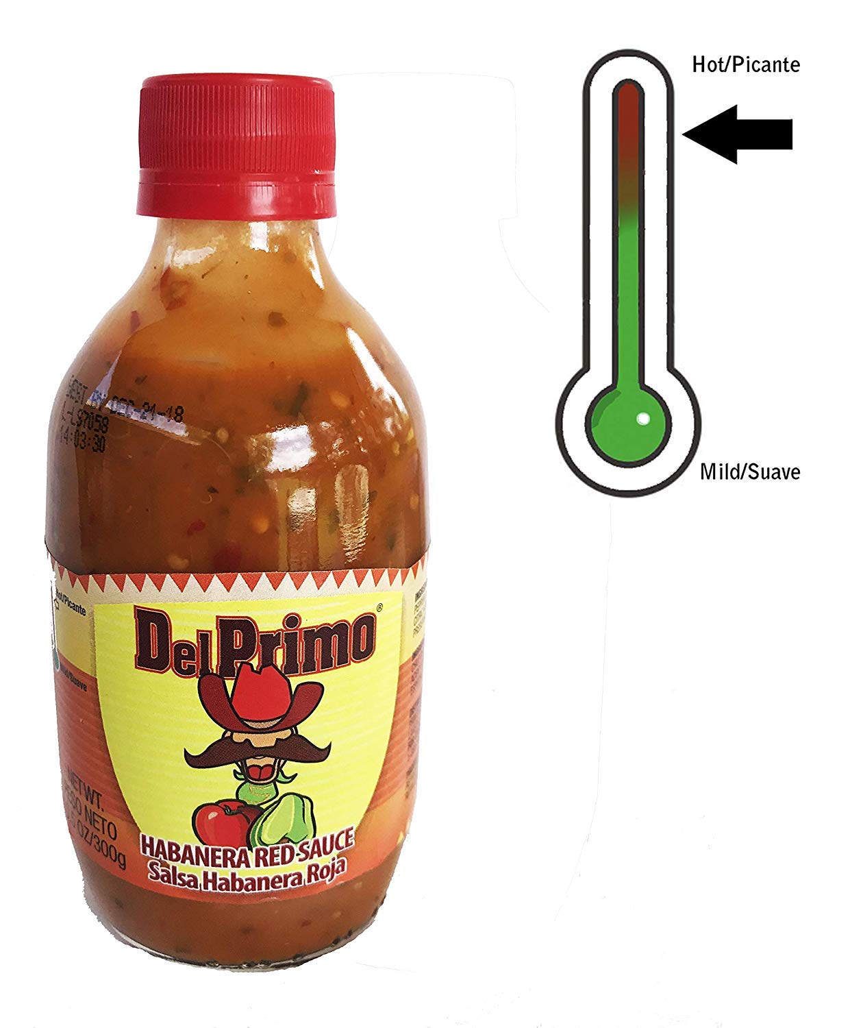 Del Primo Salsa Sauce 10.5oz Bottle (Pack of 3) Choose Flavor Below (Salsa Habanera Roja - Habanero Red Sauce)