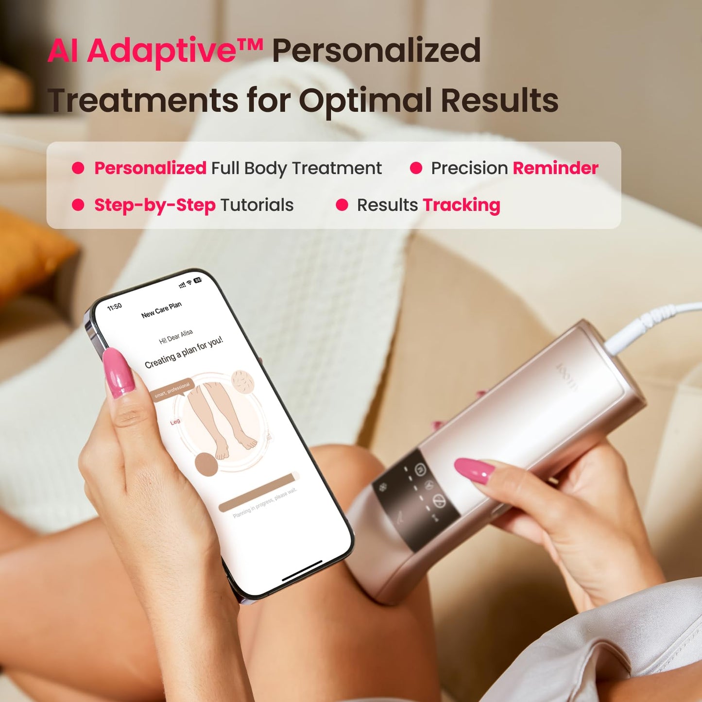 Professional IPL Laser Hair Removal for Women and Men, Super Fast TRIPLE-Pulse, 37°F Sapphire Ice-Cooling, Painless, Permanent Home Hair Removal Device for Face, Bikini, Pubic Trinity 10