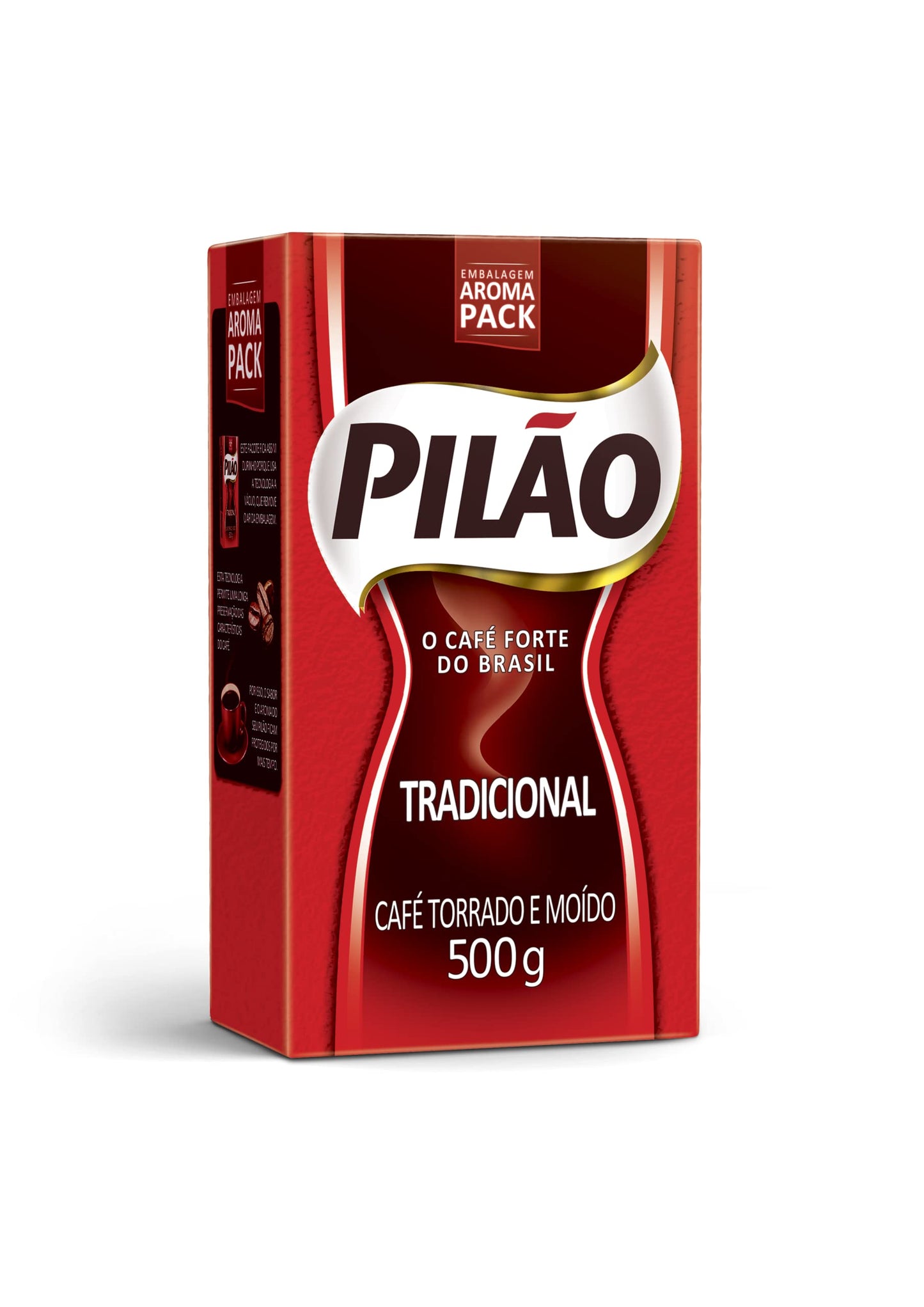 Pilao Roasted & Ground Coffee, Café Pilão Torrado E Moído, 17.6 Oz, 500 g