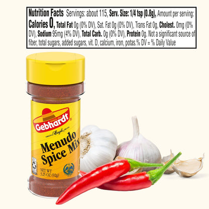Gebhardt Menudo Spice Mix 3.25oz Bottle (Pack of 3)