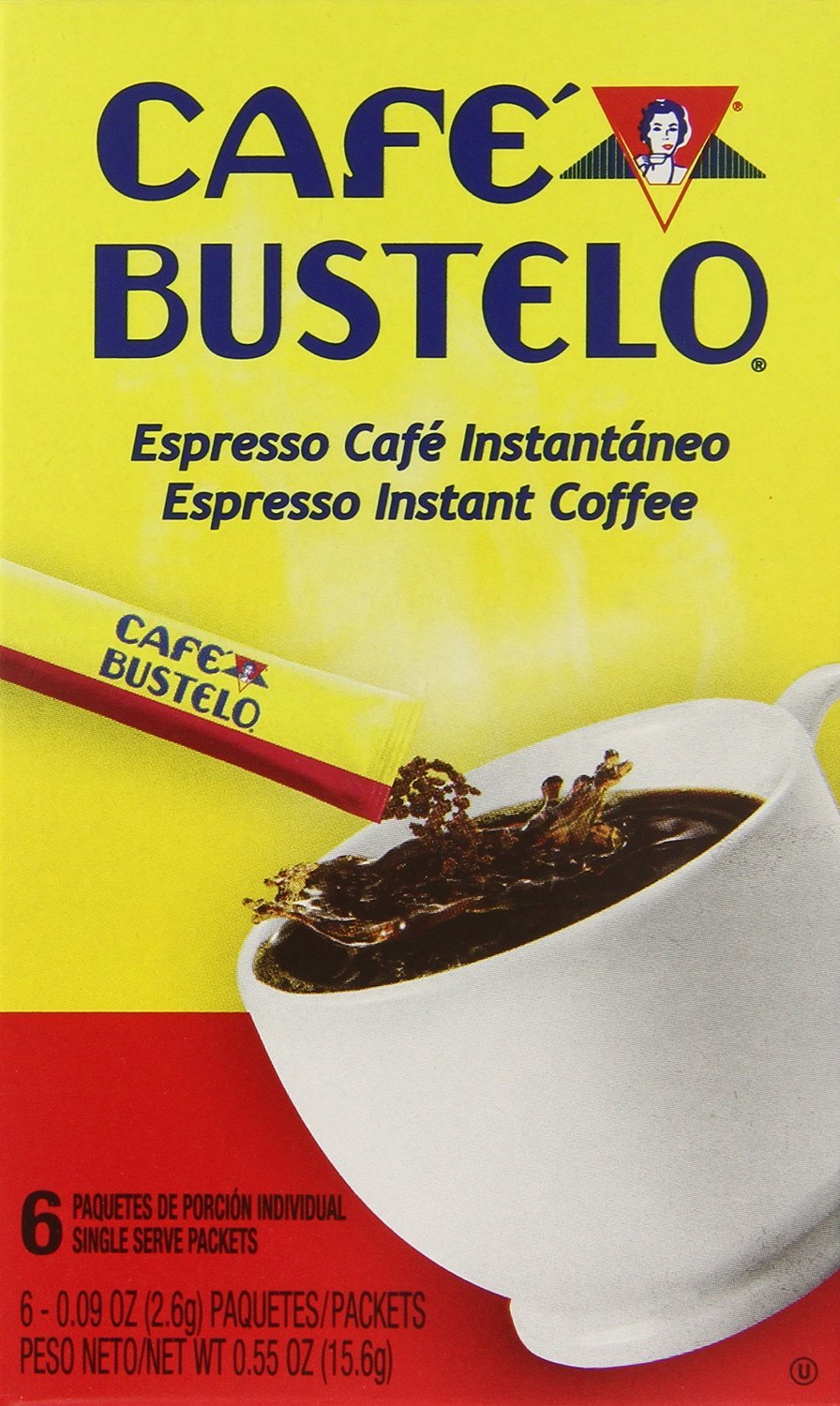 Cafe Bustelo Instant Espresso Coffee Single Serve Packets 6 Count (Pack of 4)