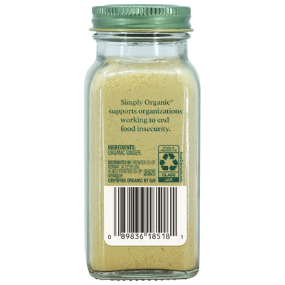 Simply Organic Ground Ginger Root, Certified Organic | 1.64 oz | Pack of 3 | Zingiber officinale Roscoe