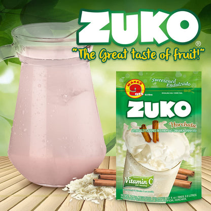Zuko Horchata Instant Powder Drink | Family Pack | No Sugar Needed | Vitamin C | 14.1 Ounce (Pack of 6)