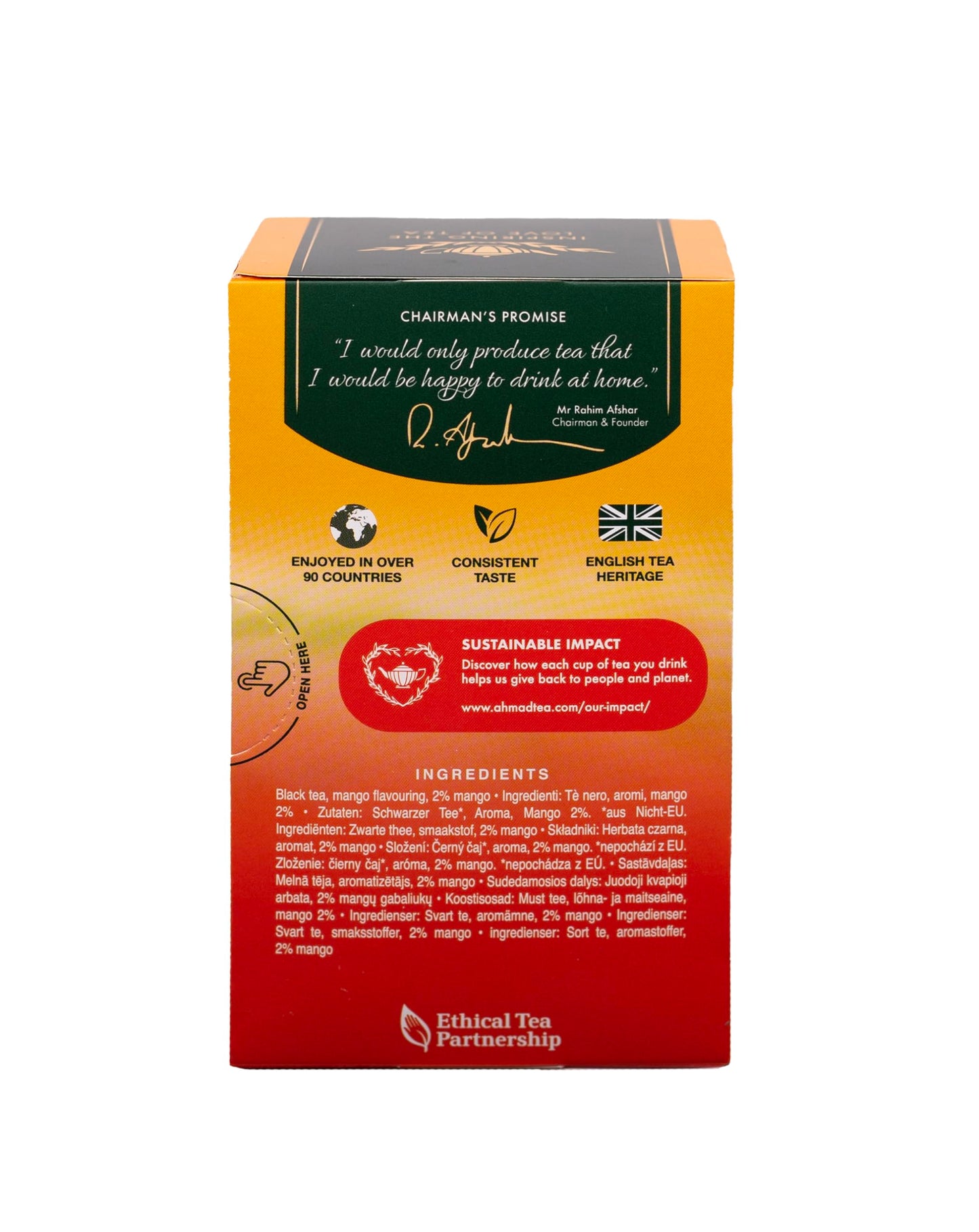 Ahmad Teas - Mango Black Tea 1.4oz - 20 Tea Bags