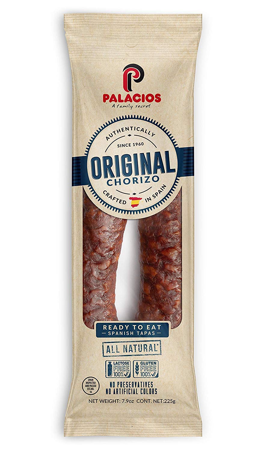 Chorizos Imported from Spain. Packof 4 chorizos. 31.75 onces total