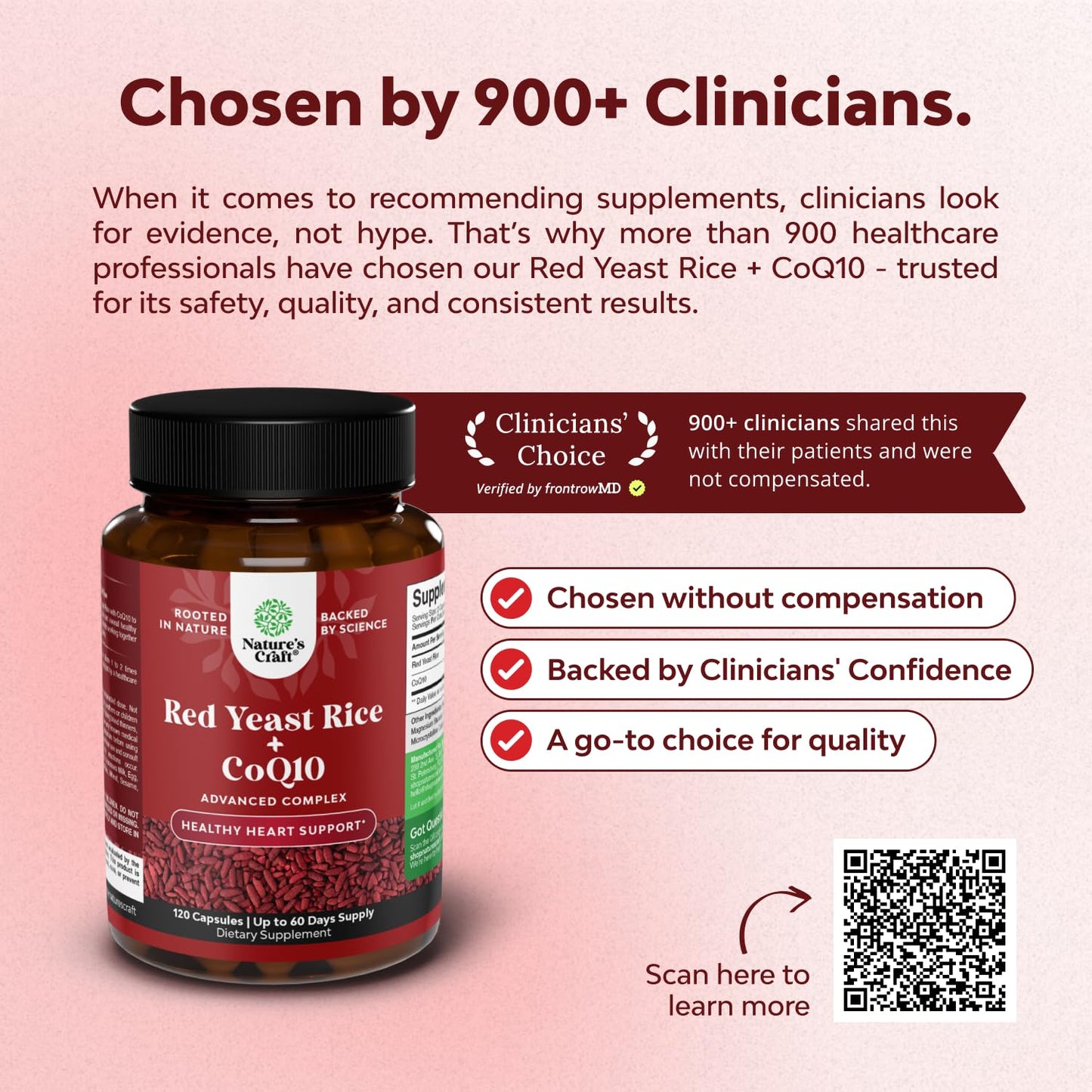 Red Yeast Rice with CoQ10 Supplement - Advanced Healthy Heart & Healthy Cholesterol Levels Formula for Men & Women - Extra Strength Capsule with Red Yeast Rice 1200 mg Capsules with CoQ10 - 120 Count
