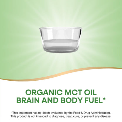 Nature’s Way Organic MCT Oil, Brain and Body Fuel*, Liquid Coconut MCT Oil with C8 Caprylic & C10 Capric Acids, 14 g Medium Chain Triglycerides per Serving, Keto & Paleo Certified, Non-GMO, 16 Fl Oz