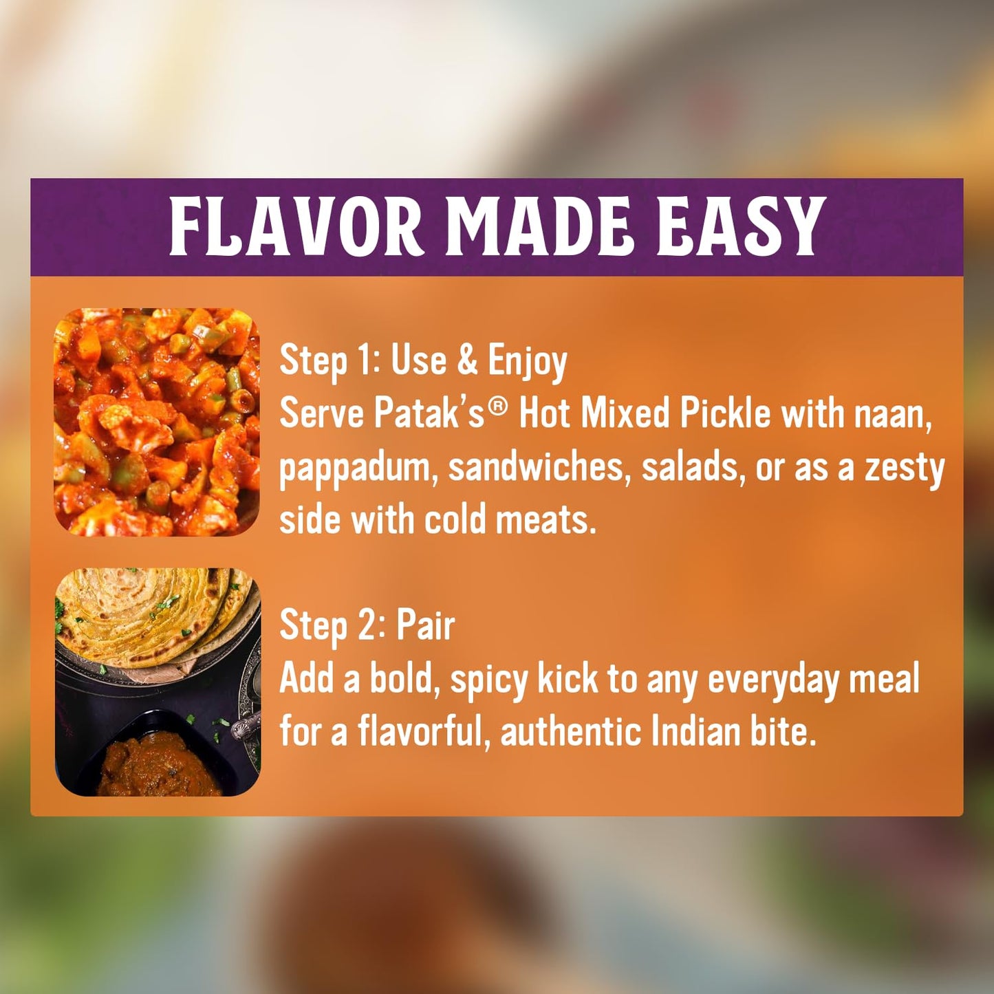 Patak’s Hot Mixed Pickle - Authentic Indian Relish w/Mangoes, Carrots, Limes, Chili Peppers & Aromatic Spices -Perfect for Sandwiches, Salads & Cold Meats - Vegan Spicy Pickle - 10oz Jar (Pack of 1)