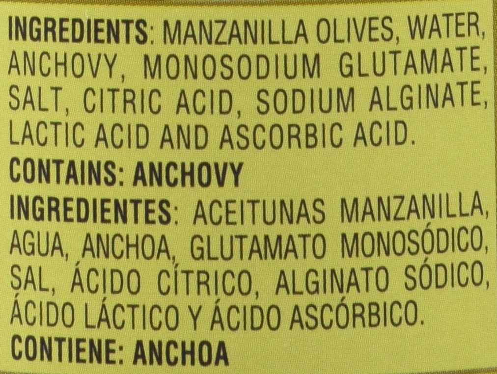 Goya Stuffed Olives Minced Anchovies 5.25 Ounce (Pack of 6)